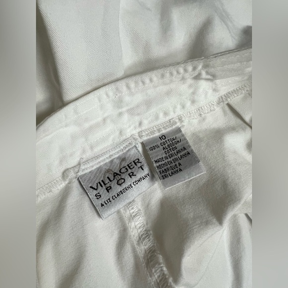 Vintage denim white wrap skirt skort - Picture 4 of 4